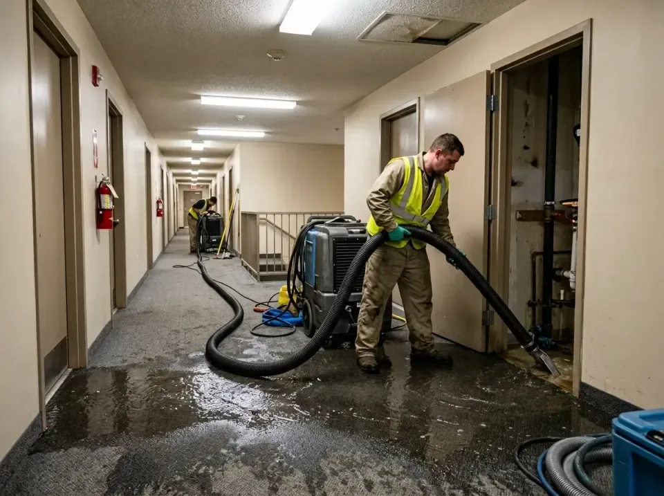 multi-unit-apartment-hallway-f-005 — frequently asked questions, Emergency Burst Pipe Water Extraction & Removal in Straffor…